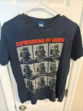 Star Wars Black 'Expressions of Vader' Graphic Tee for Kids